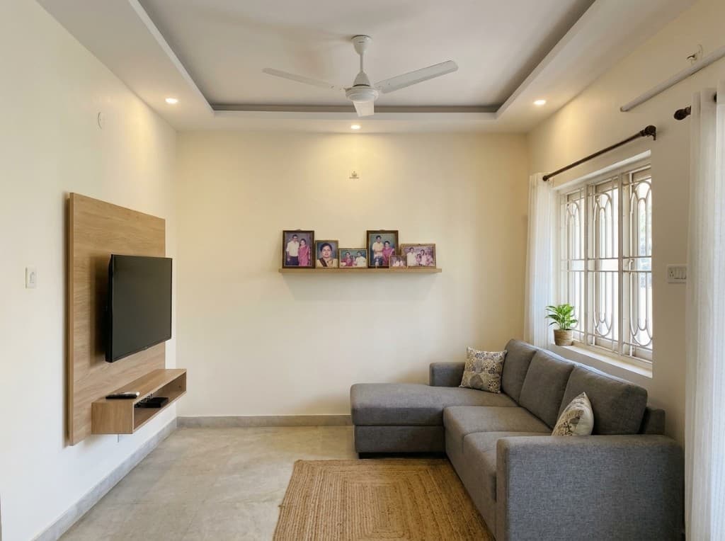 Living Room — TV Wall & Makeover after